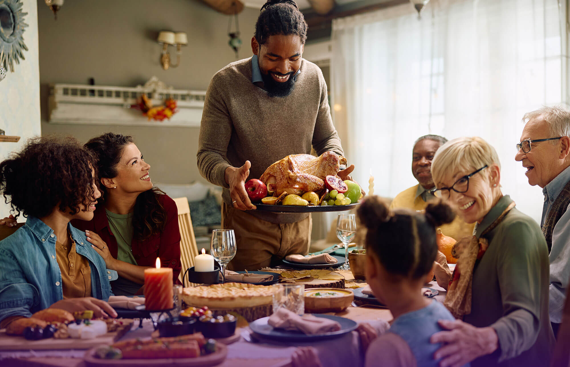 family Thanksgiving table - image